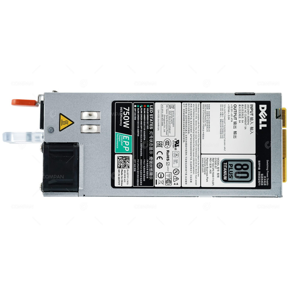 57TFT DELL 750W 80+ TITANIUM POWER SUPPLY FOR DELL POWEREDGE